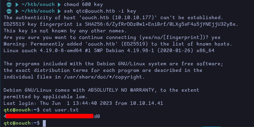 User flag obtained !