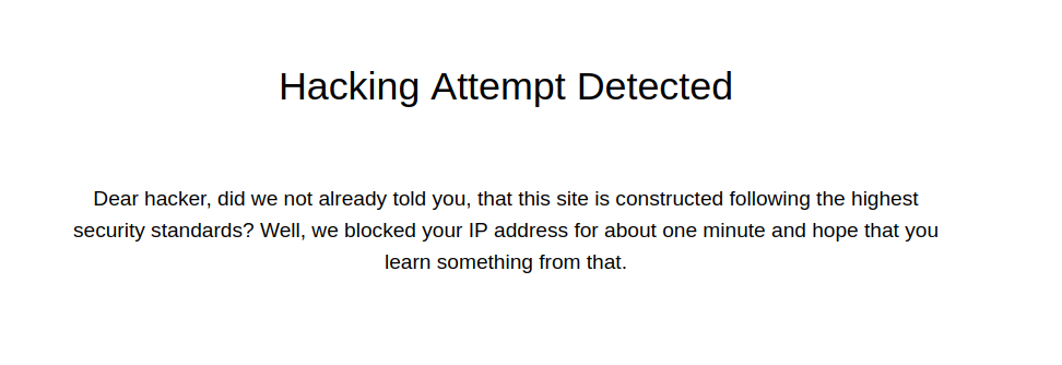 Hacking Attempt Detected!
