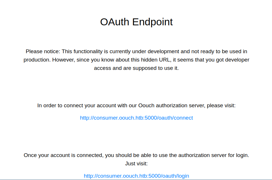 OAuth Endpoint