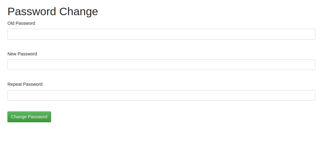 Password Change Page