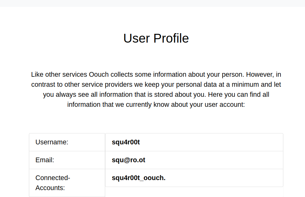 Oouch account linked!